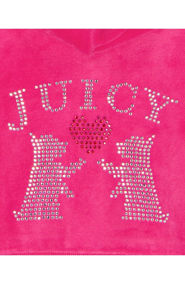 Juicy Couture Kids' Velour Zip Hoodie & Joggers Set, Alternate, color, Bright Pink