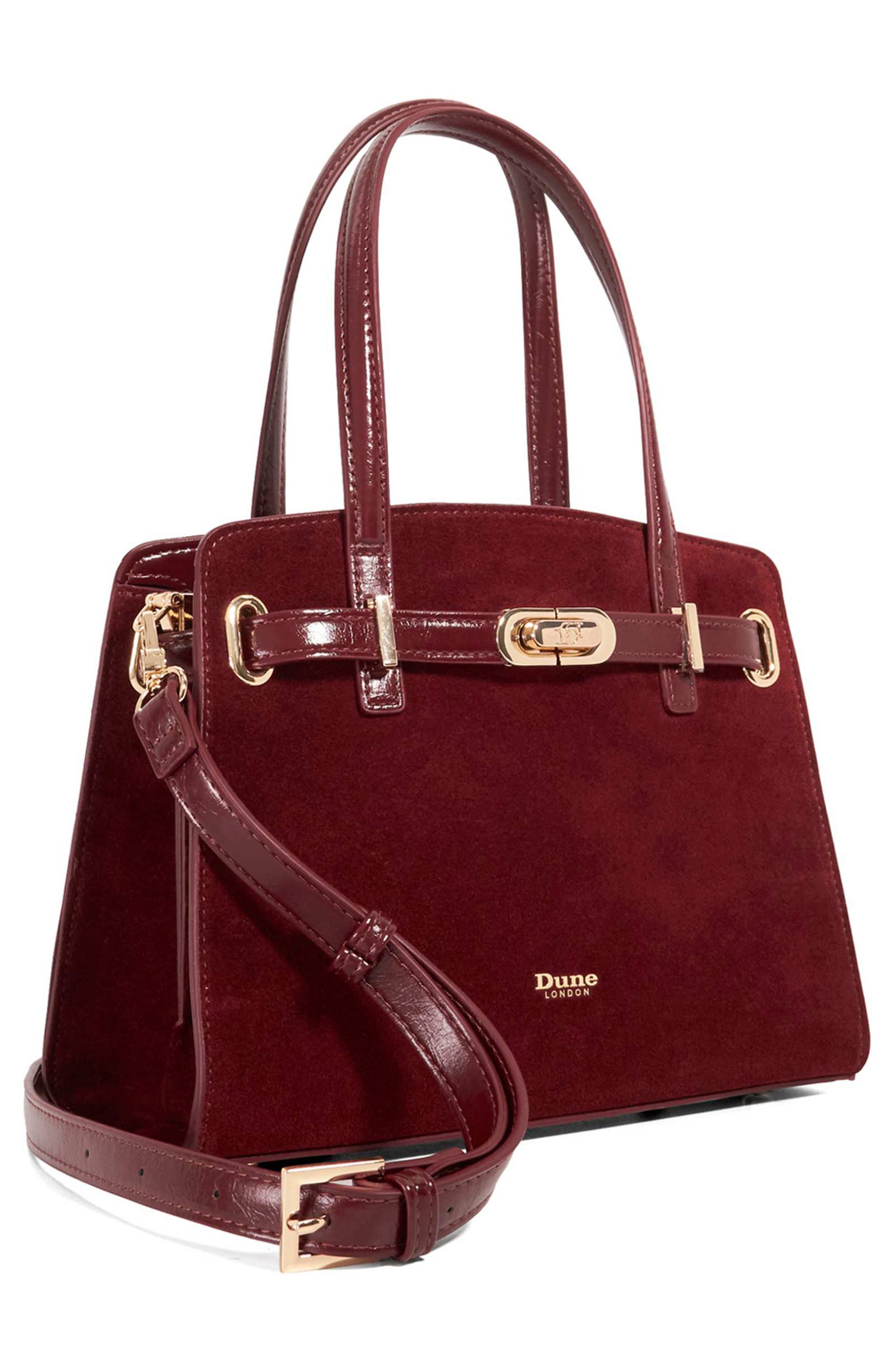 Dune London Dinidefine Tote, Alternate, color, Burgundy