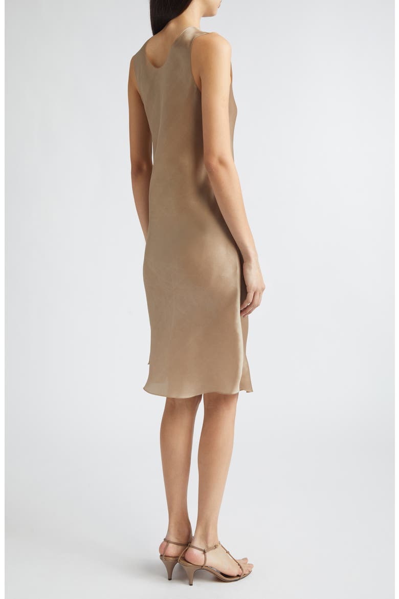 Gala Silk A-Line Dress, Alternate, color, CHAMPAGNE