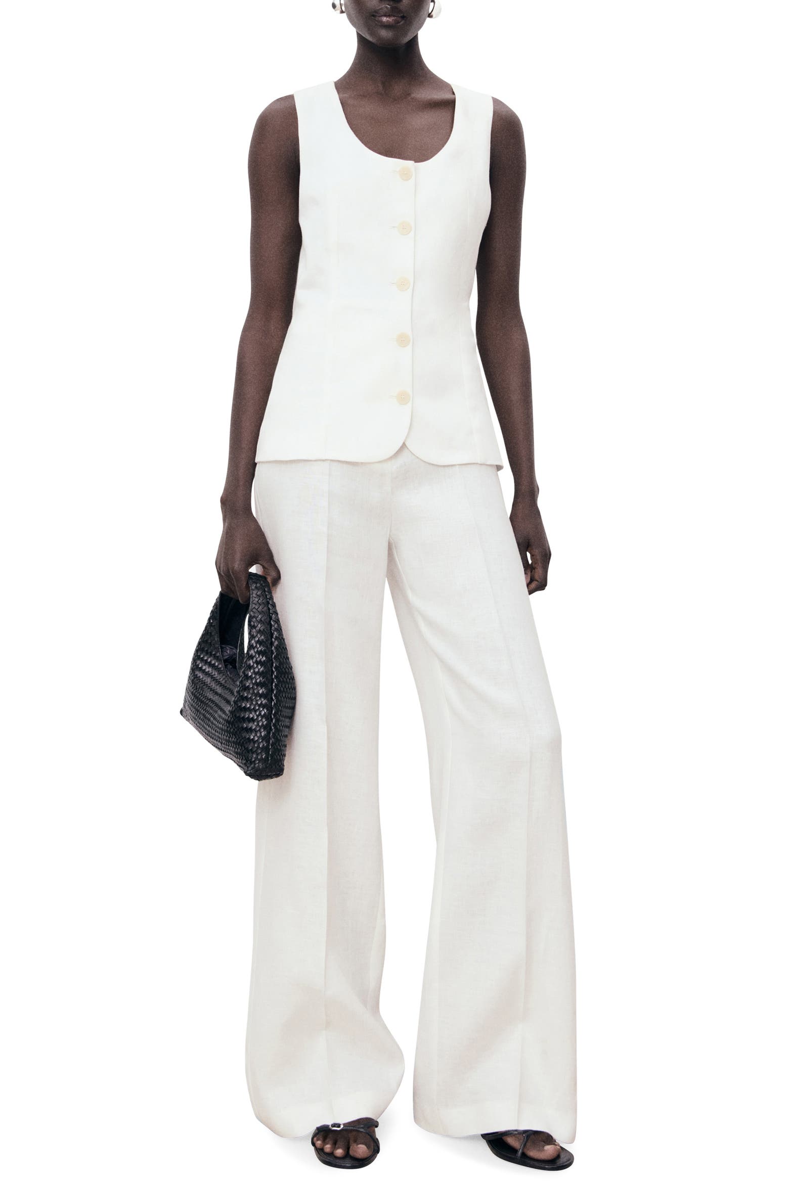 Mango Local One MANGO Sleeveless Linen Jumpsuit (Women) | Nordstrom