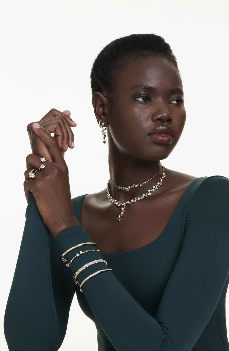 Swarovski Constella Crystal & Zirconia Necklace, Alternate, color, Gold