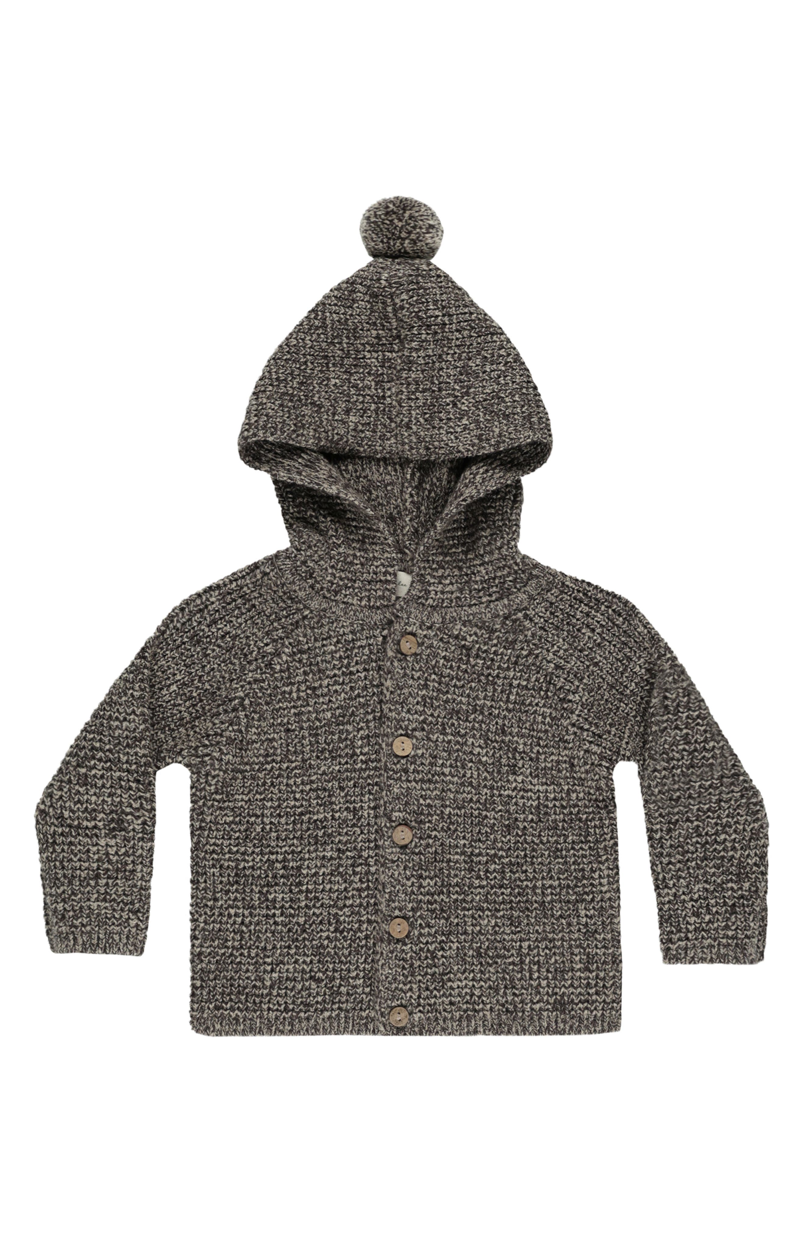 Rylee + Cru Pompom Hooded Cardigan