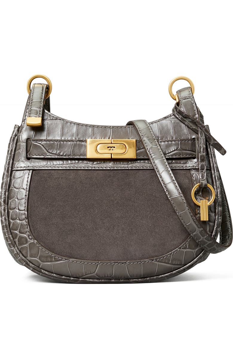 Tory Burch Lee Radziwill Embossed Crossbody Bag, Main, color,