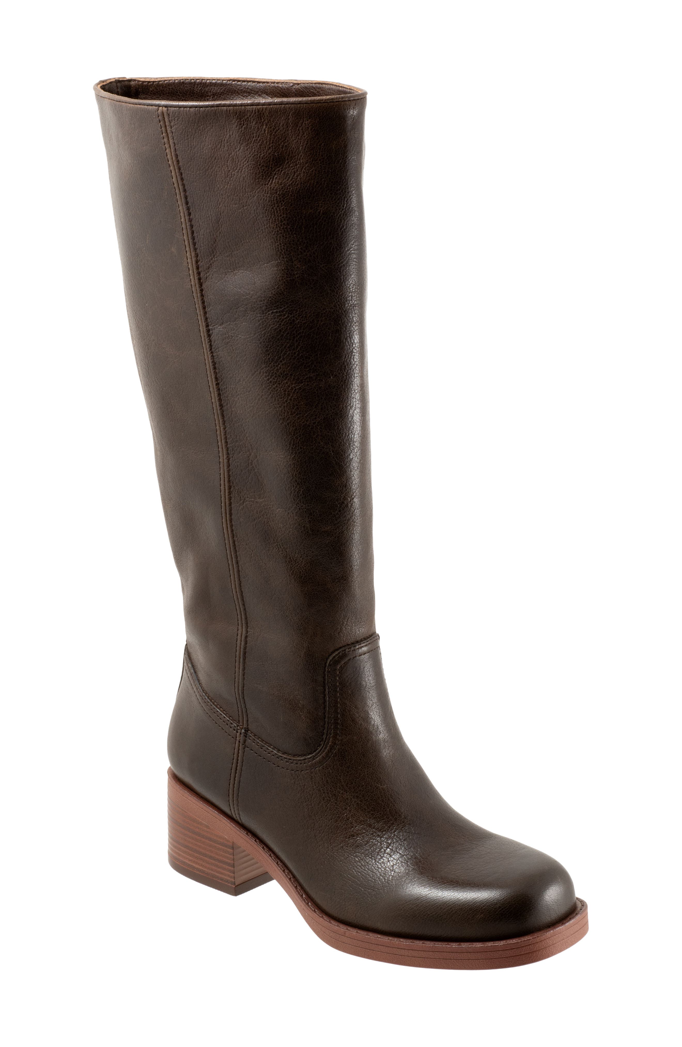 Gauchicas Knee High Boot, Main, color, DARK BROWN