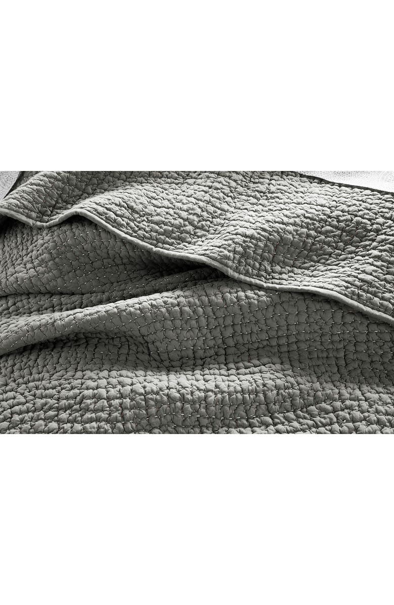 Coyuchi Pebbled Handstitched Organic Cotton Quilt, Alternate, color, Slate