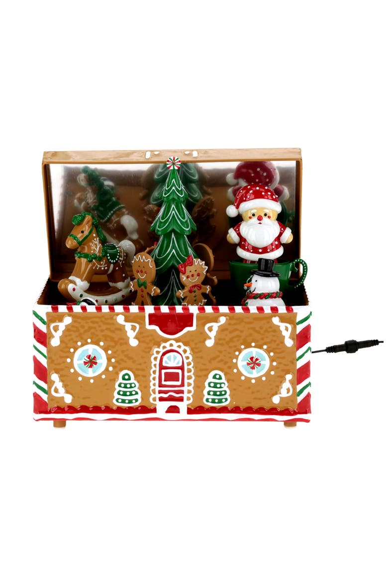 Musical Gingerbread Scene, Main, color, Red