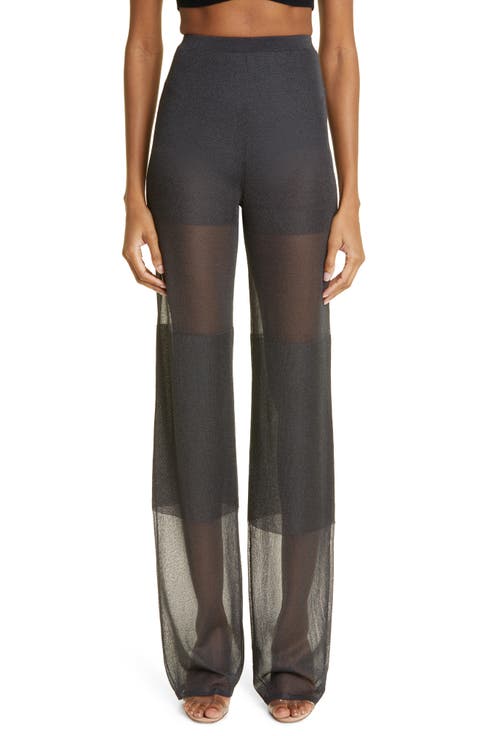 Paneled Sheer Mesh Pants