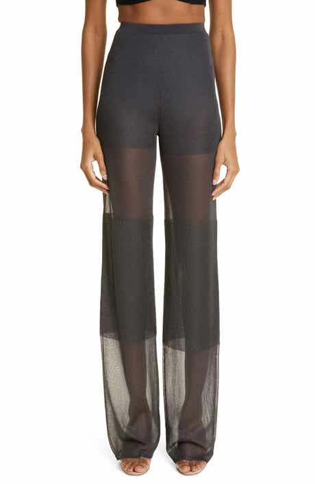 Paneled Sheer Mesh Pants