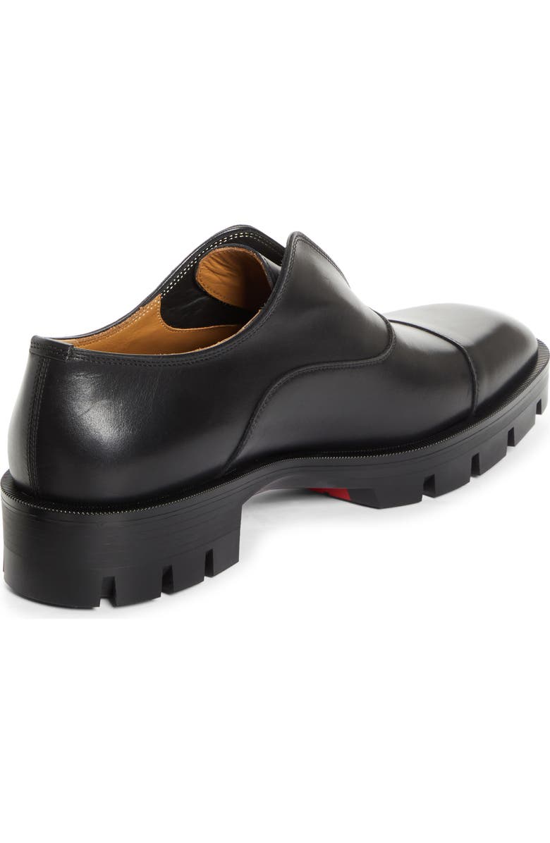 Christian Louboutin Alpha Lion Cap Toe Slip-On, Alternate, color, Black
