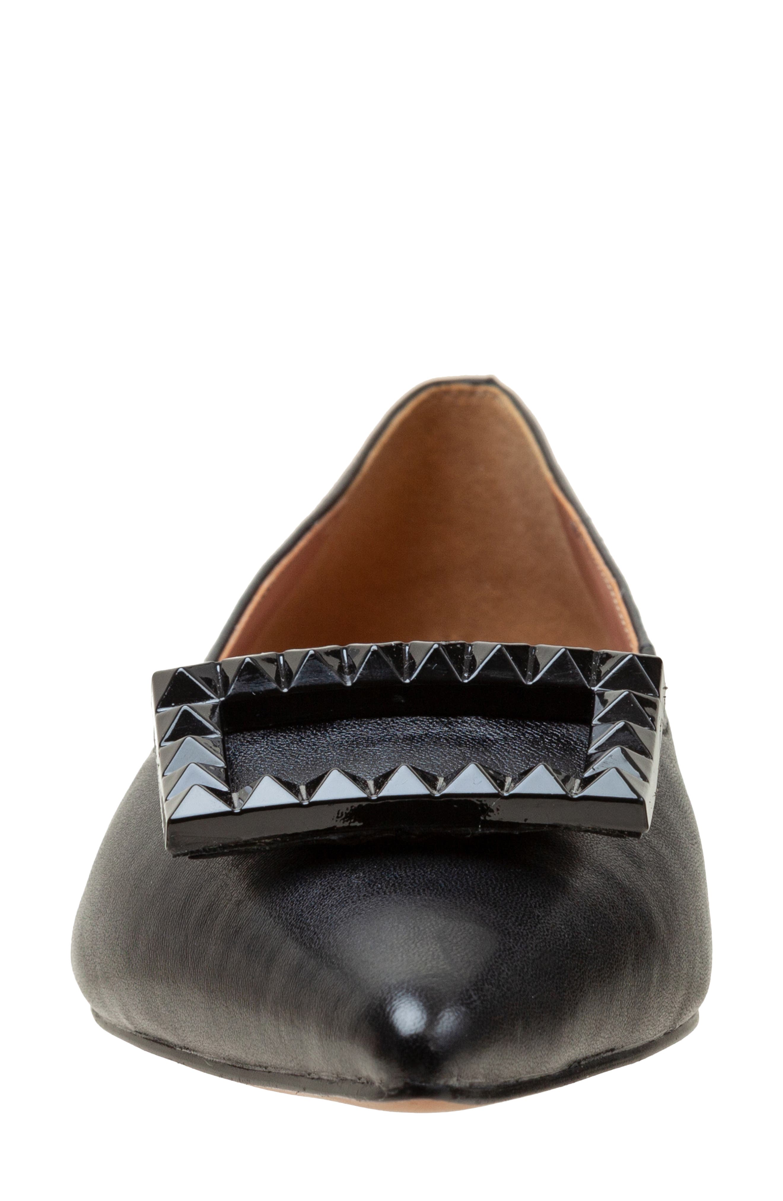 Linea Paolo Nolene Pointed Toe Flat, Alternate, color, Black