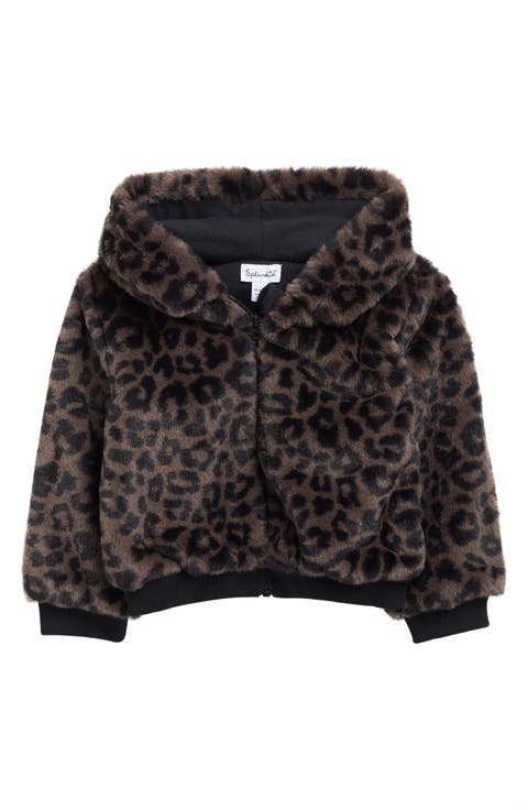 Cheetah Girl Faux Fur Hooded Jacket (Baby)