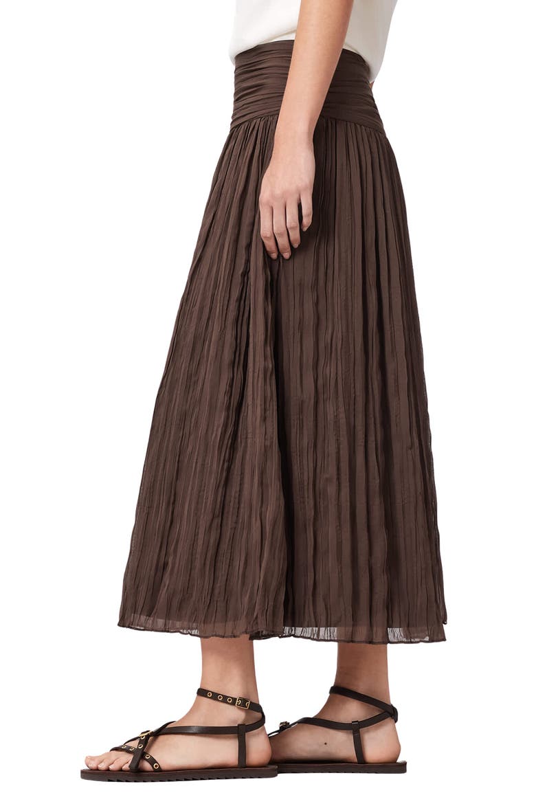 Asal Midi Skirt, Alternate, color, BITTER BROWN