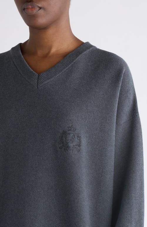 Balenciaga Long Sleeve Layered Sweater Dress In Gray