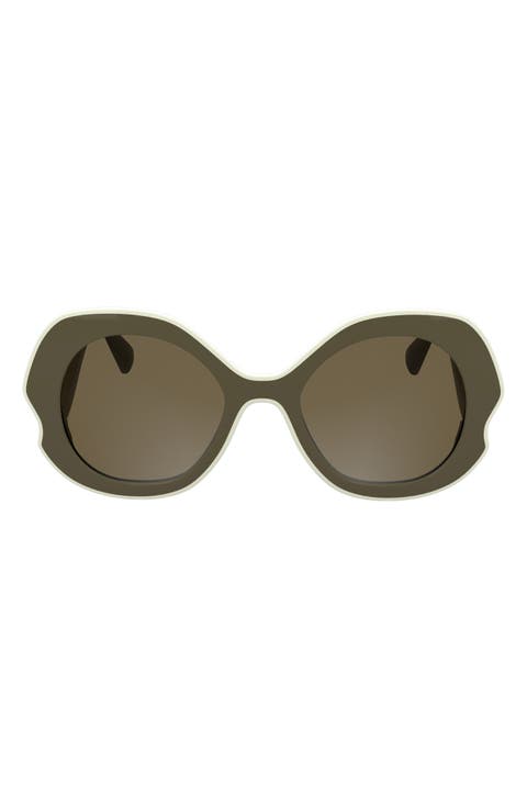 52mm Oval Sunglasses