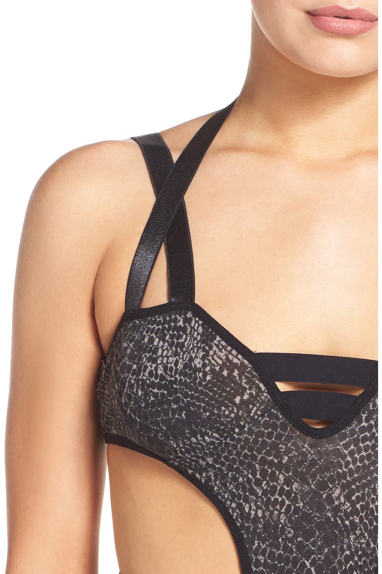 Sidewinder Cutout Teddy, Alternate, color, SNAKE
