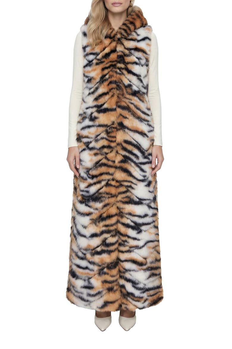 Fur-Free Fox (Faux Fur) Hooded Vest, Alternate, color, TGR
