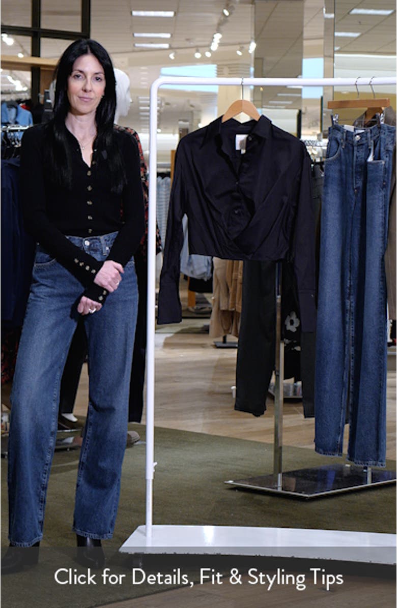 Pleated Little Joe Wrap Button-Up Shirt, sales video thumbnail