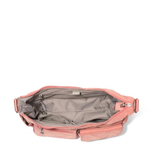 Baggallini Modern Everywhere Hobo Crossbody Bag With Wristlet In Terracotta