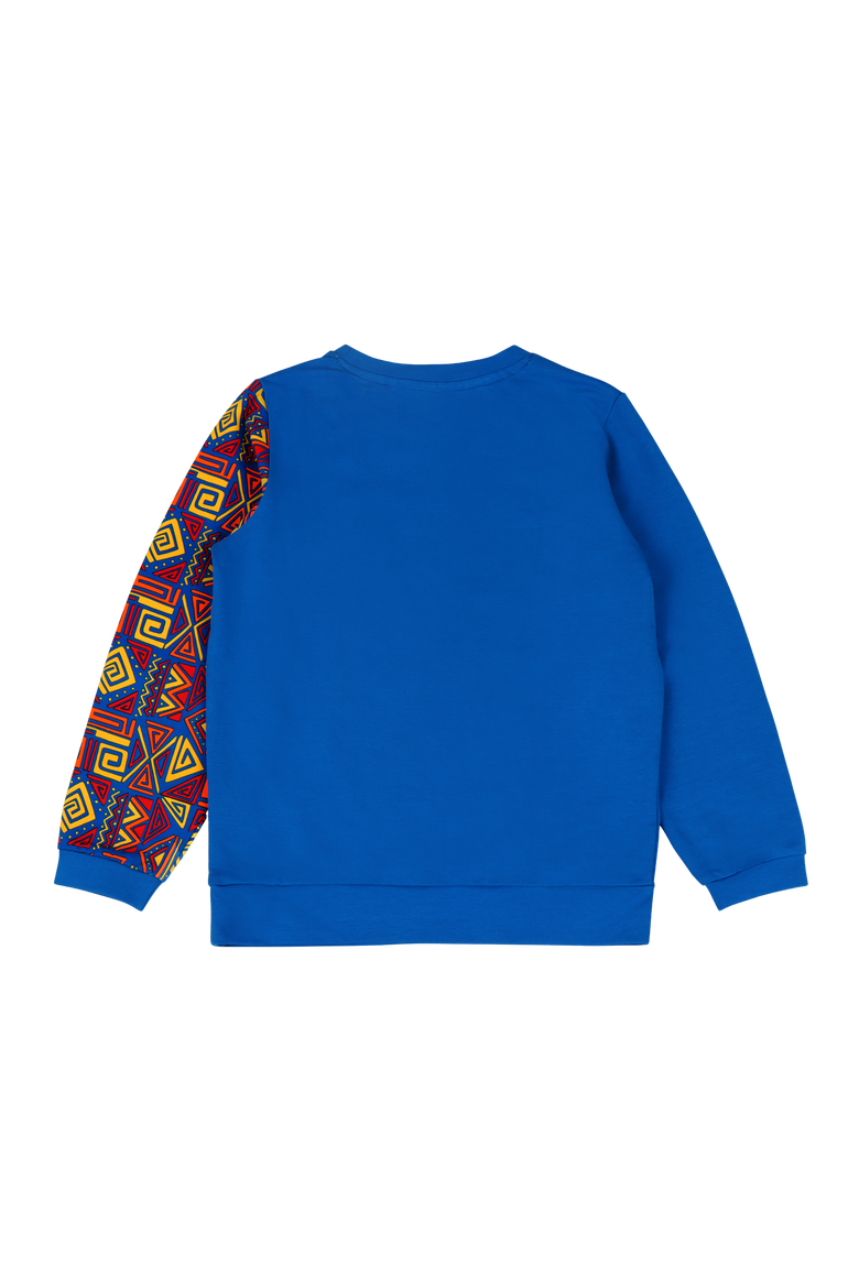 Boys Crewneck Sweatshirt and Jogger Pants Set, Alternate, color, Blue Multicolor