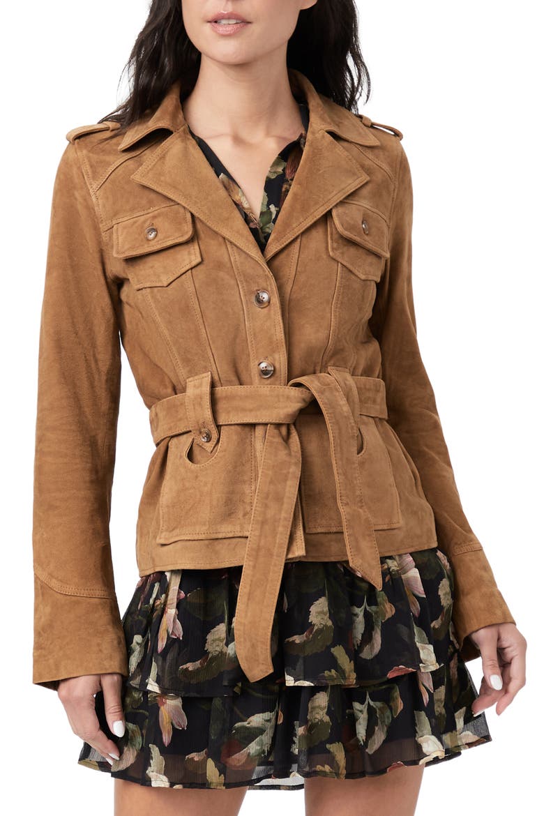 Tawnie Tie Waist Jacket, Main, color, COGNAC