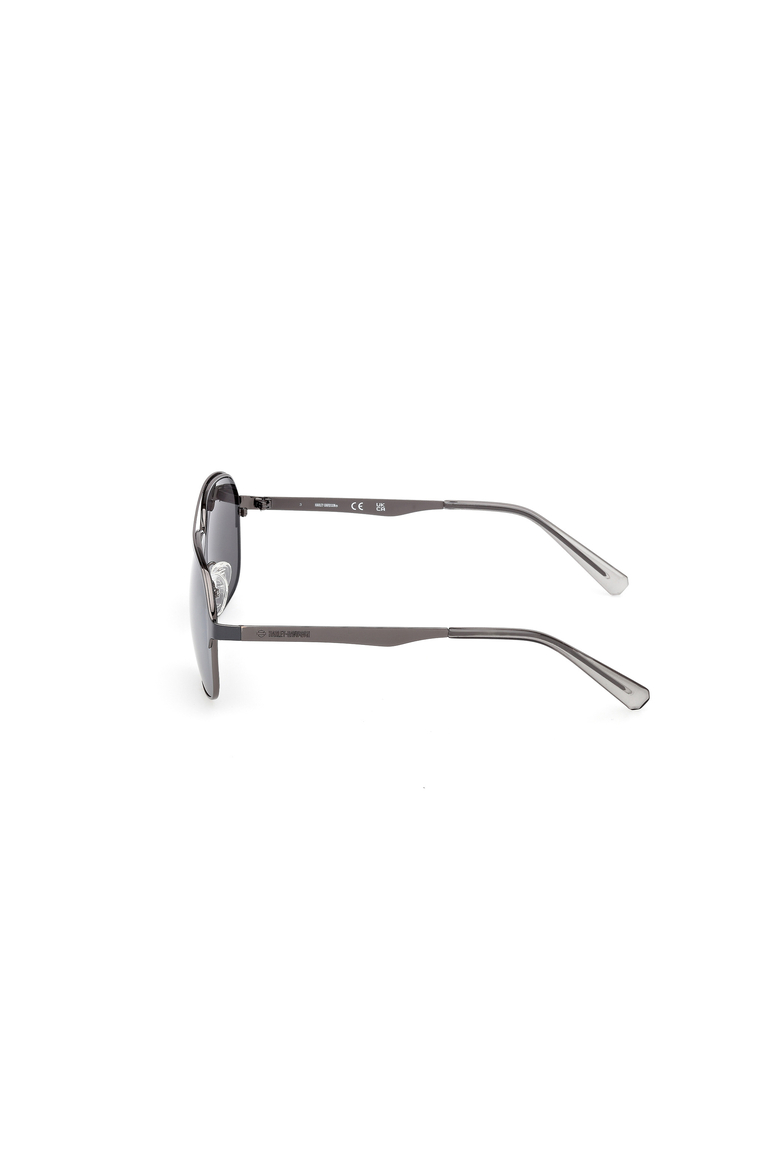 Rectangular Metal Navigator Sunglasses, Alternate, color, Grey / Smoke Mirror
