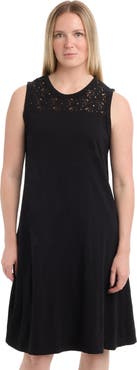 Wilt Sleeveless Lace Yoke Dress