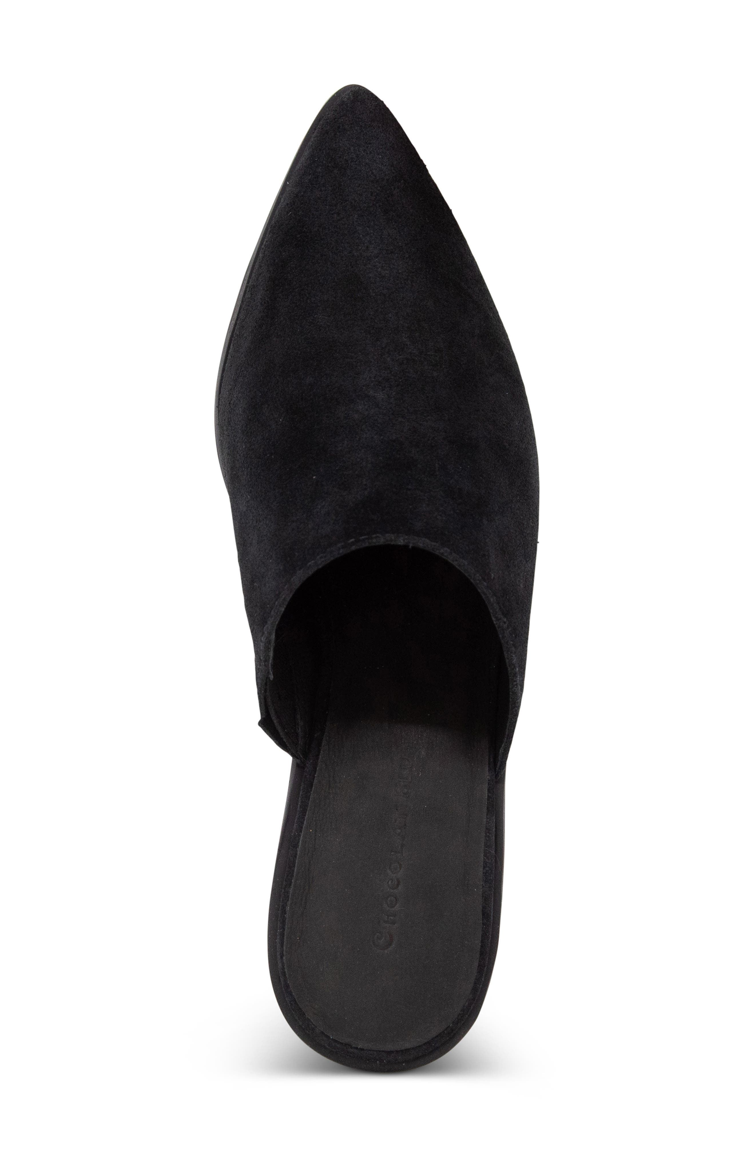 Chocolat Blu Cellia Pointed Toe Mule, Alternate, color, Black Suede