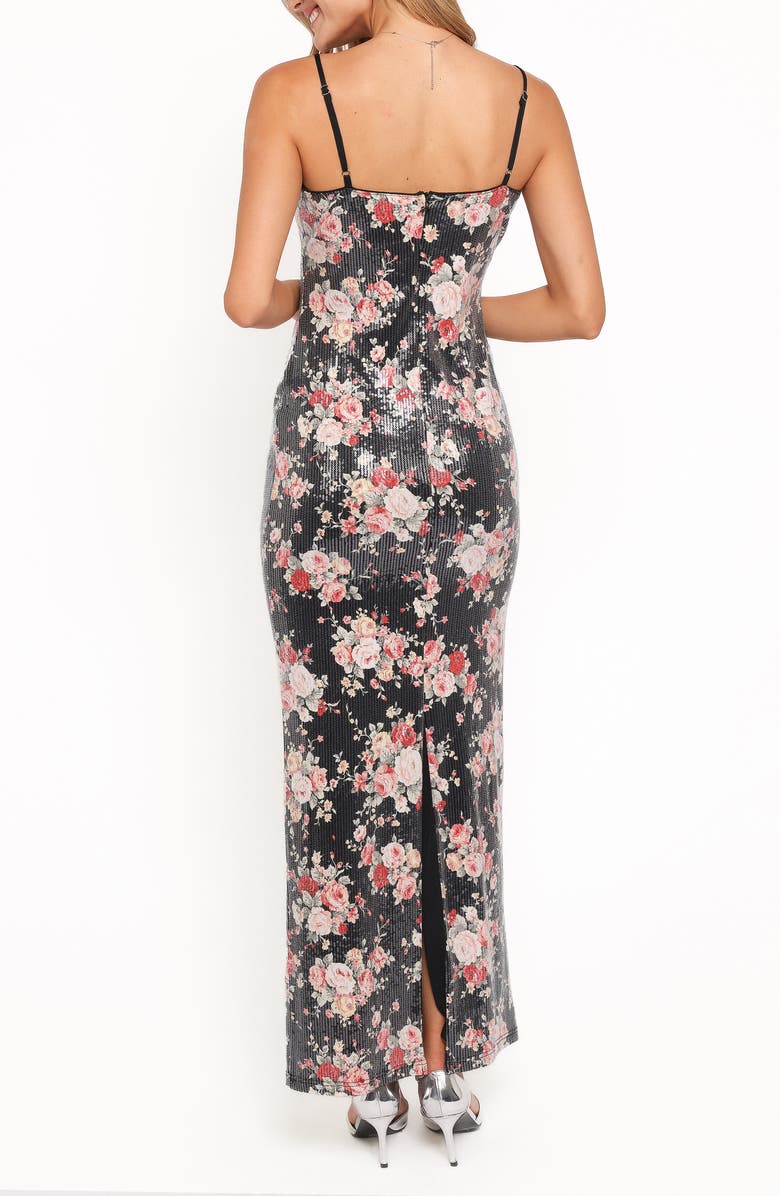 Petal & Pup Everlee Floral Sequin Maxi Dress, Alternate, color, Floral Sequin