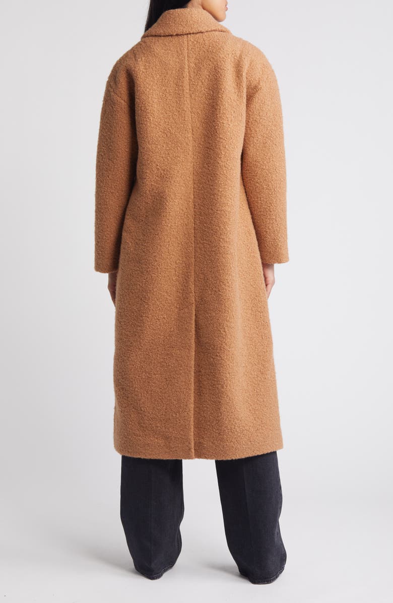 BCBGeneration Double Breasted Bouclé Long Coat, Alternate, color, 