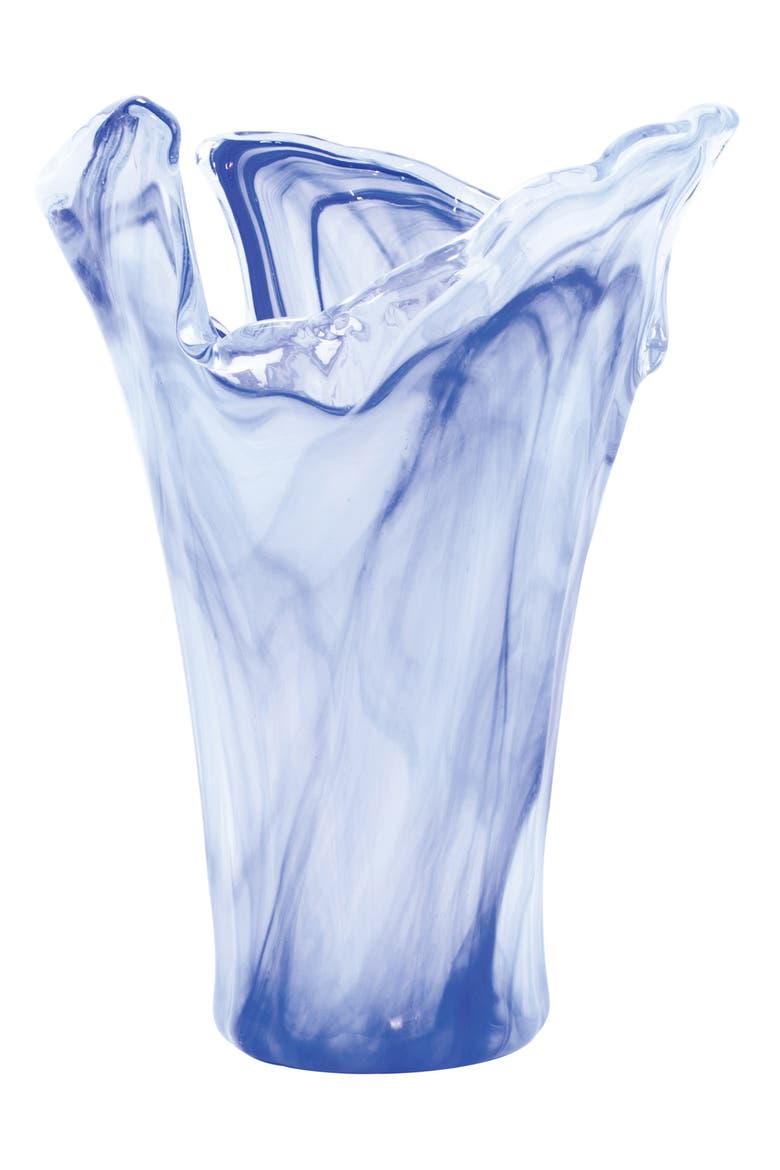 Onda Large Glass Vase, Main, color, COBALT