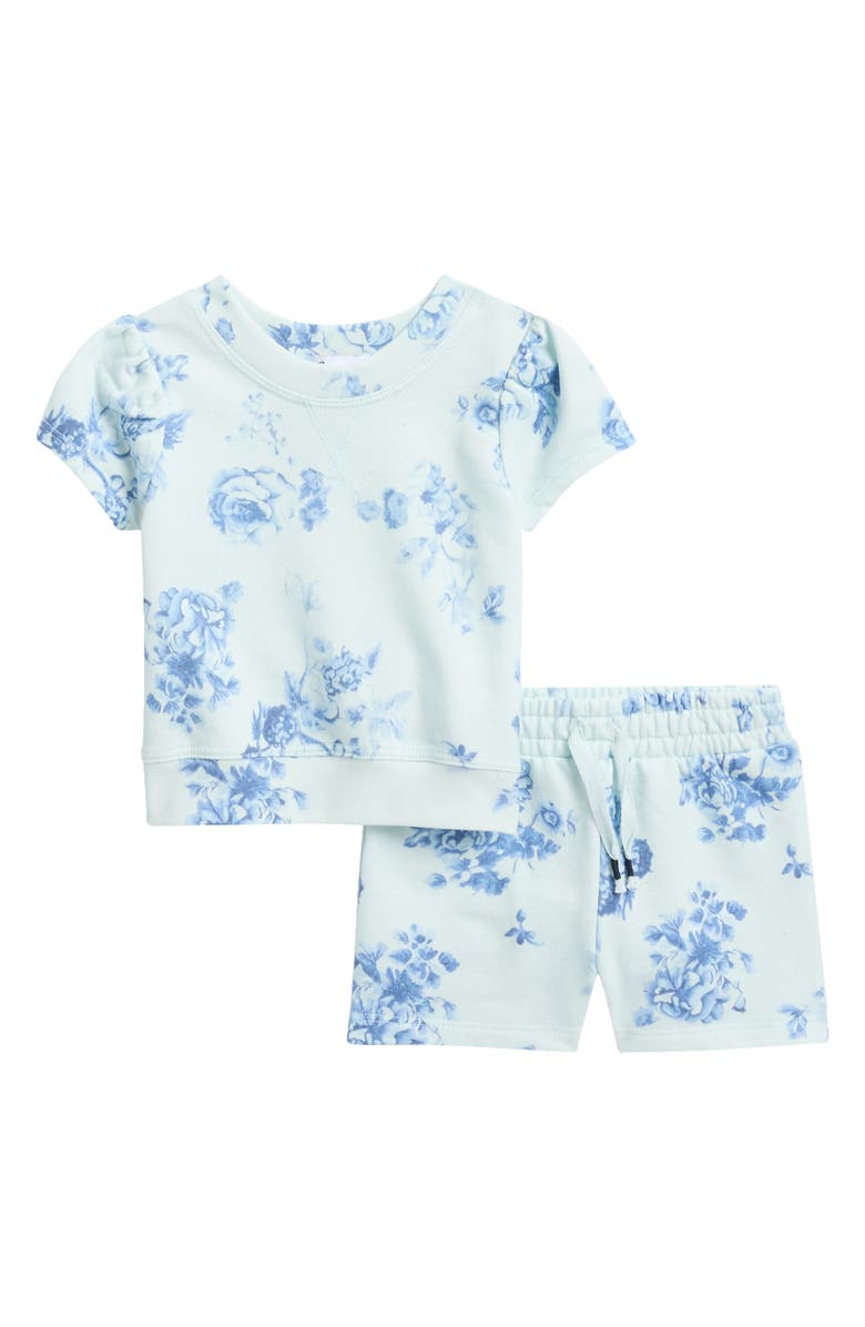 Splendid Indigo Bloom Shirt & Shorts Set, Main, color, Indigo Blooms
