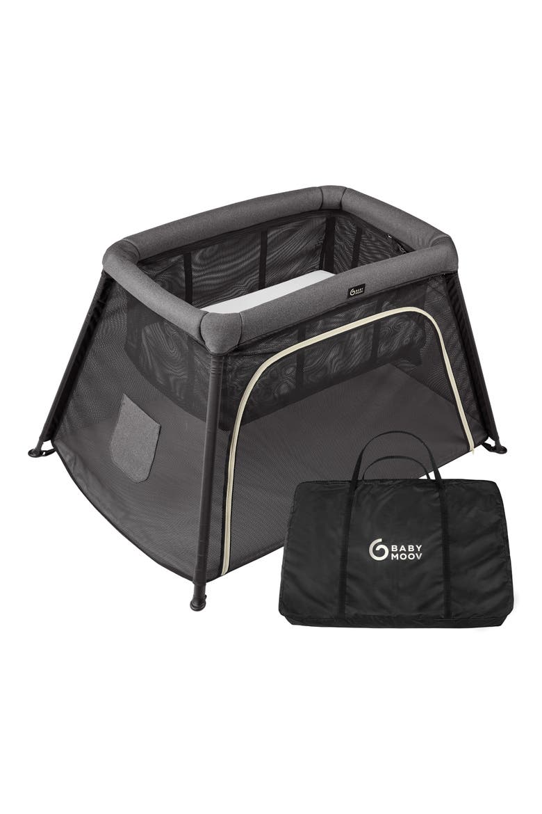 Moov and Comfy 3-in-1 Travel Crib and Playard, Main, color, CHARCOAL