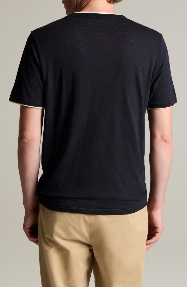 Vince Fine Slub Layered Look Pima Cotton T-Shirt, Alternate, color, 