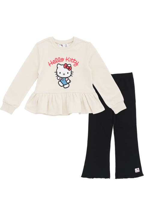 Fleece Sweatshirt and Flared Leggings Set