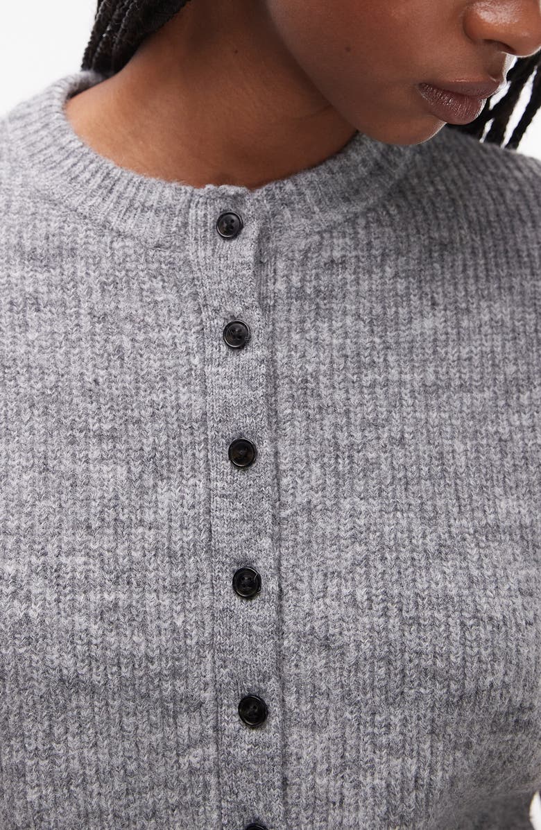 Topshop Short Sleeve Cardigan, Alternate, color,