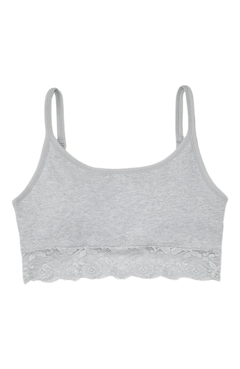 Pact Lace Smooth Cup Bralette, Alternate, color, Light Heather Grey