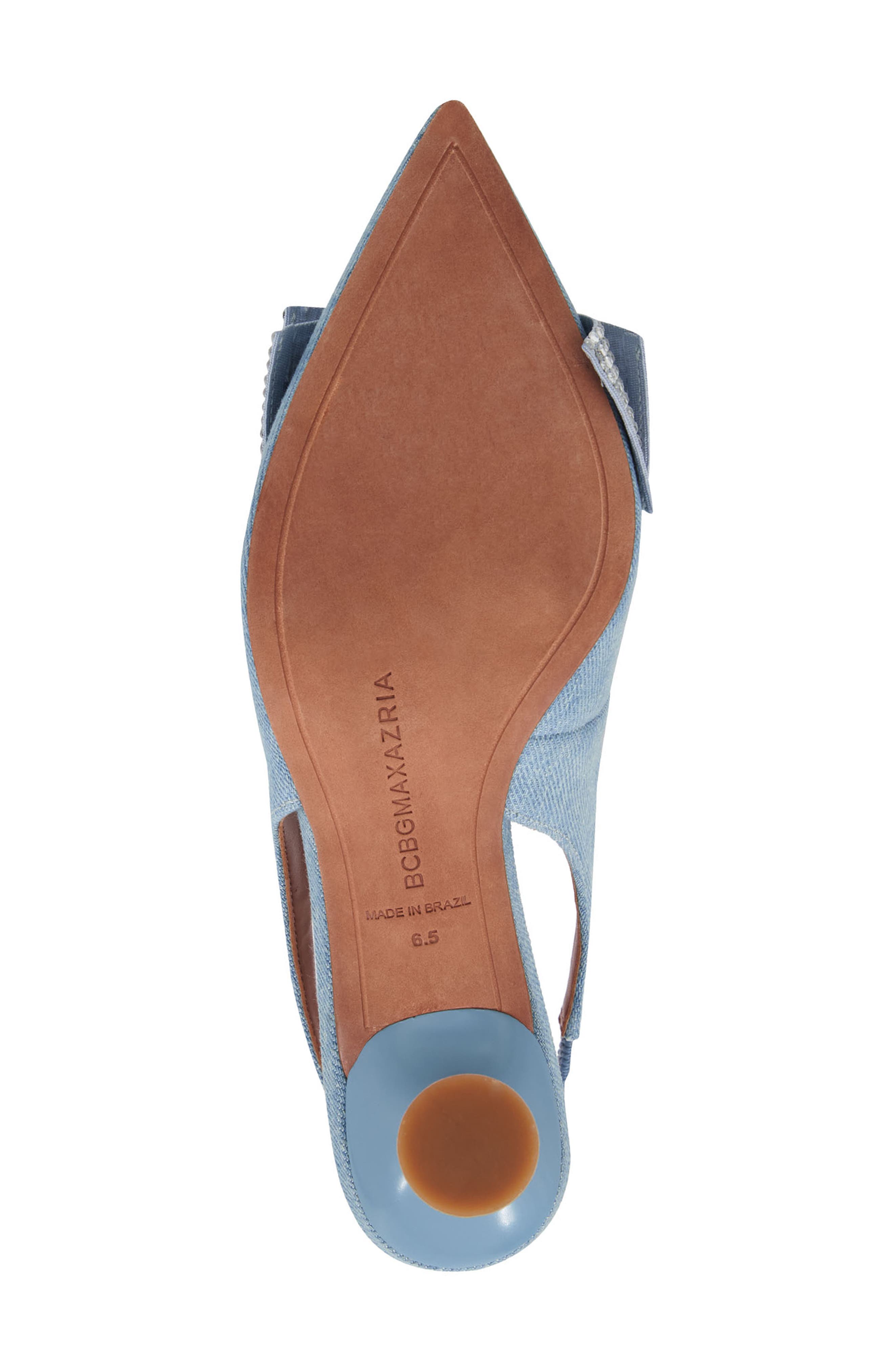 BCBGMAXAZRIA Archie Pointed Toe Slingback Pump, Alternate, color, Denim