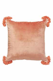 ROSELLI TRADING COMPANY Raj Velvet Tassel Throw Pillow