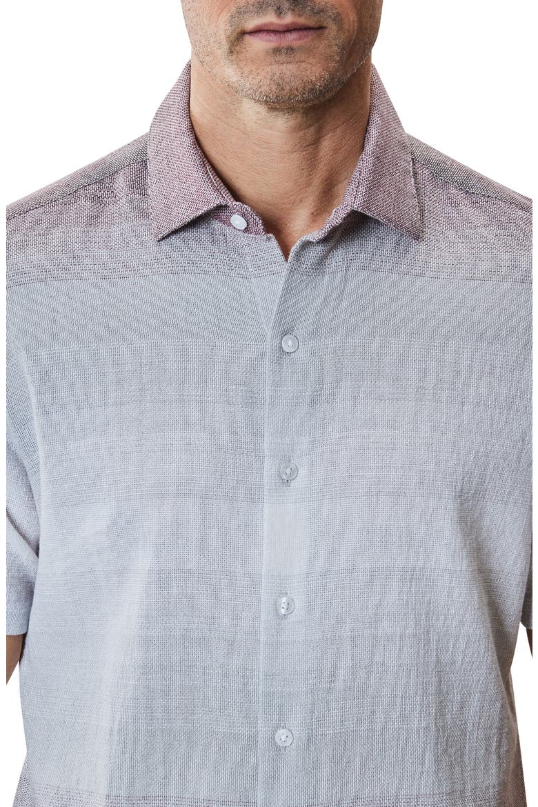 Tiffin Short Sleeve Woven Button-Up Shirt, Alternate, color, PURPLE