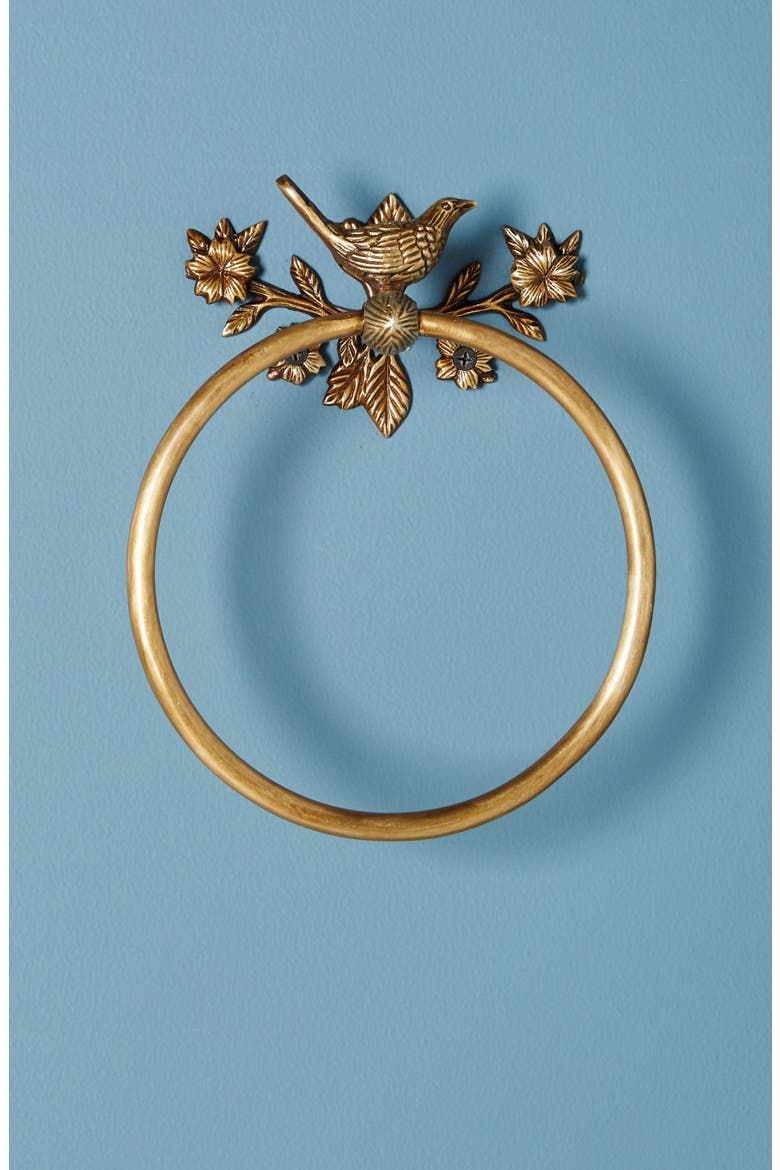 Anthropologie Everlee Towel Ring, Main, color, BRONZE