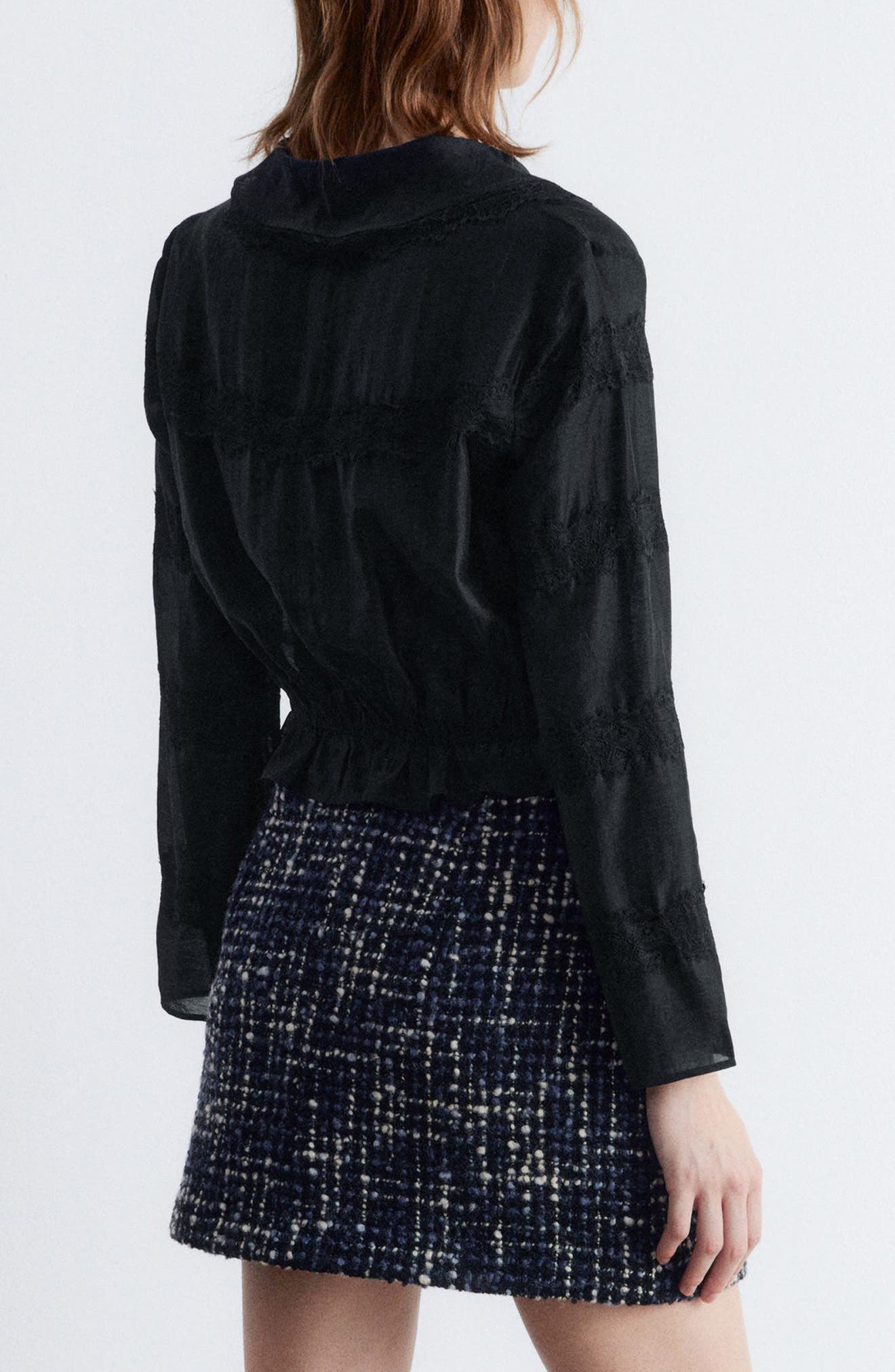 Lace Trim Button-Up Shirt - image 2