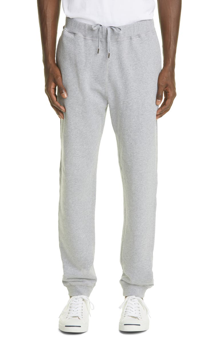 Sunspel French Terry Jogger Sweatpants, Main, color, Grey Melange