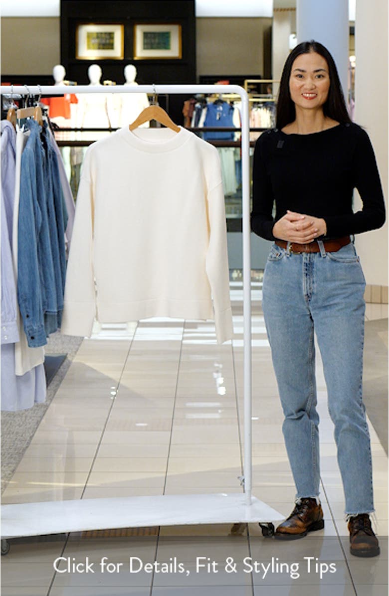 Ottoman Knit Mock Neck Sweatshirt, sales video thumbnail