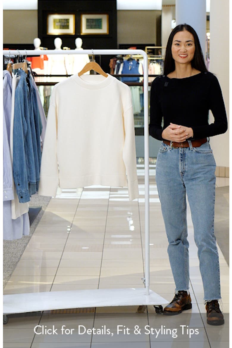 Ottoman Knit Mock Neck Sweatshirt video
