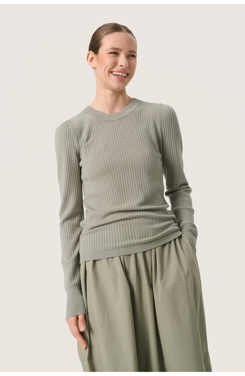 Soaked in Luxury SLSpina Slim Fit Crew Neck Pullover, Main, color, Shadow