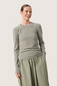 Soaked in Luxury SLSpina Slim Fit Crew Neck Pullover