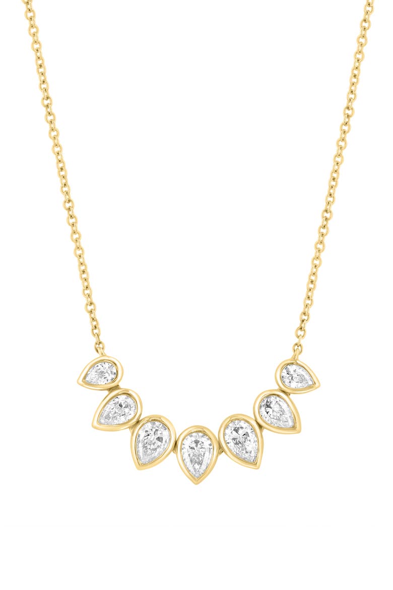 Lab Grown Diamond Curved Pendant Necklace, Alternate, color, GOLD