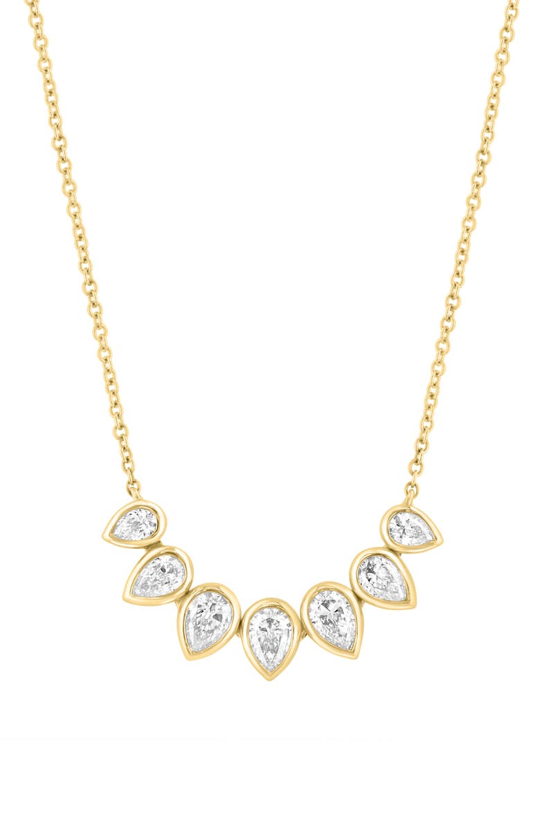 EFFY Lab Grown Diamond Curved Pendant Necklace, Alternate, color, Gold