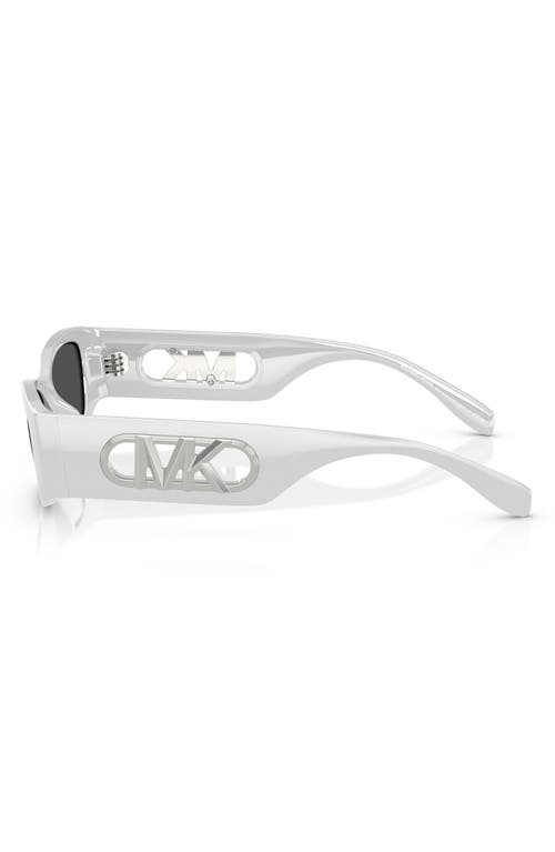 Michael Kors 52mm Irregular Sunglasses In White