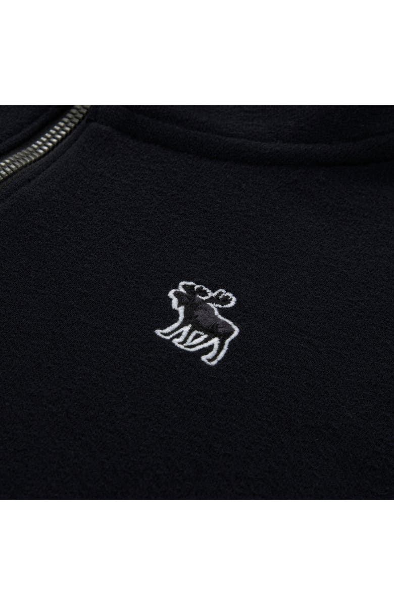 abercrombie kids Kids' Essential Quarter Zip Cotton Blend Sweatshirt, Alternate, color, Anthracite